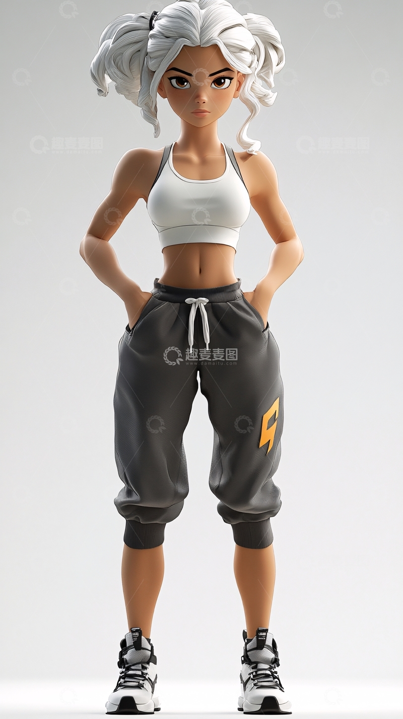 高清大图下载【趣麦麦图】健身女孩