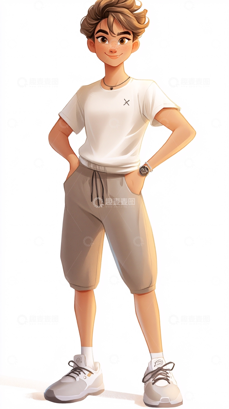 高清大图下载【趣麦麦图】阳光男孩