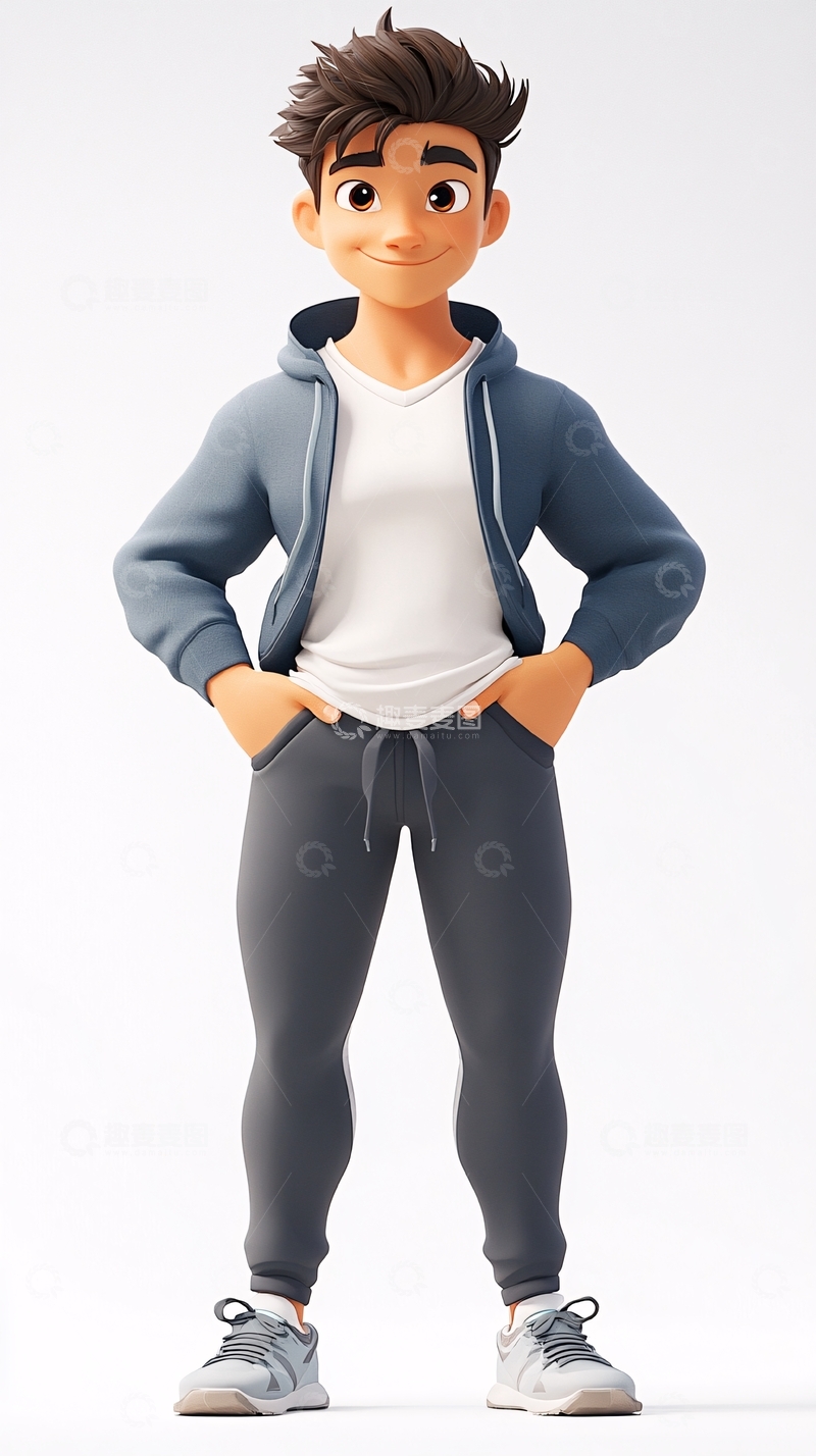 高清大图下载【趣麦麦图】卡通男孩