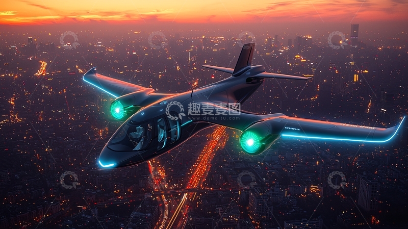 高清大图下载【趣麦麦图】未来飞机