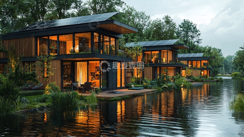 高清大图下载【趣麦麦图】水上别墅