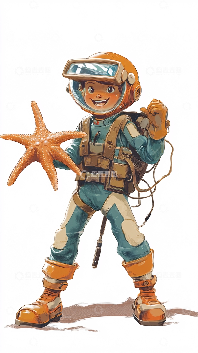 高清大图下载【趣麦麦图】太空男孩
