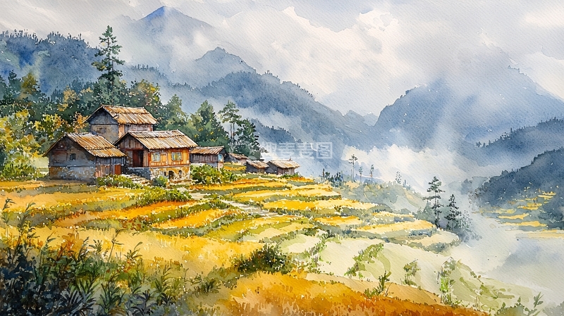 高清大图下载【趣麦麦图】山村田园风光11