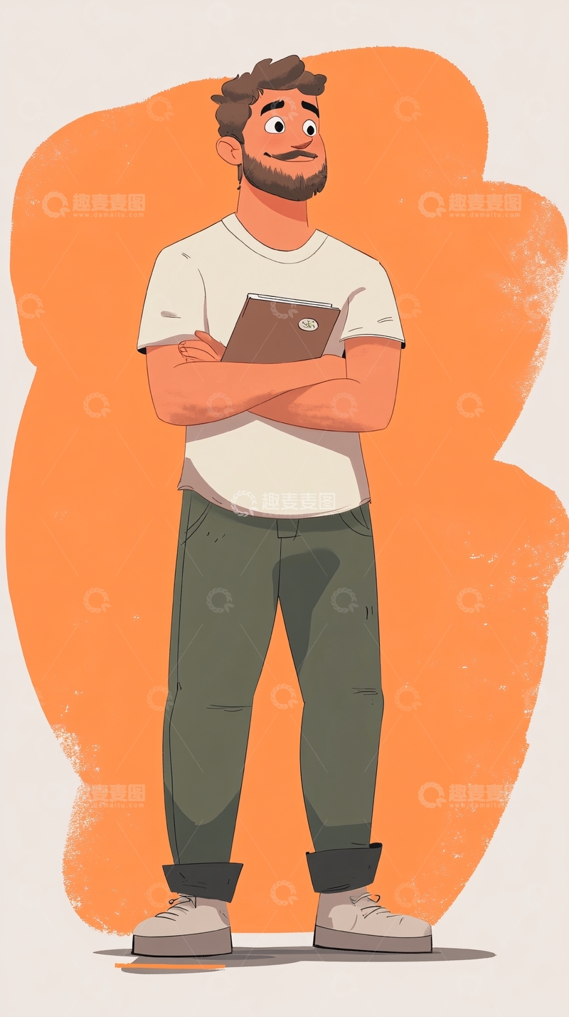 高清大图下载【趣麦麦图】手绘卡通人物