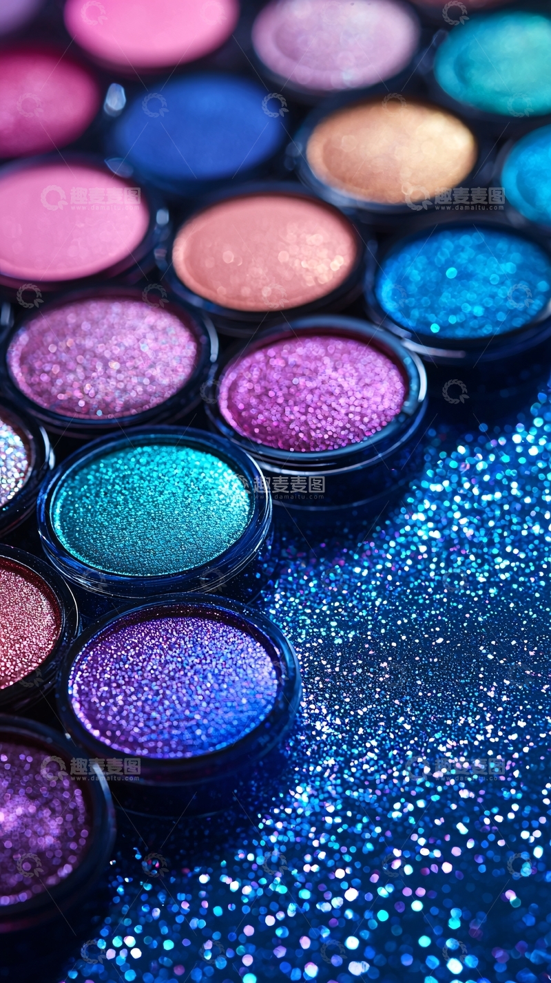 高清大图下载【趣麦麦图】彩色眼影盘