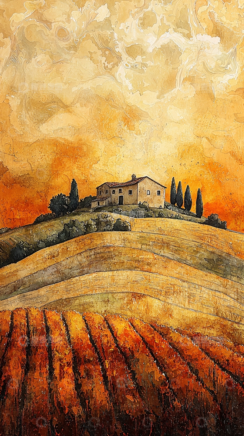 高清大图下载【趣麦麦图】托斯卡纳乡村风景