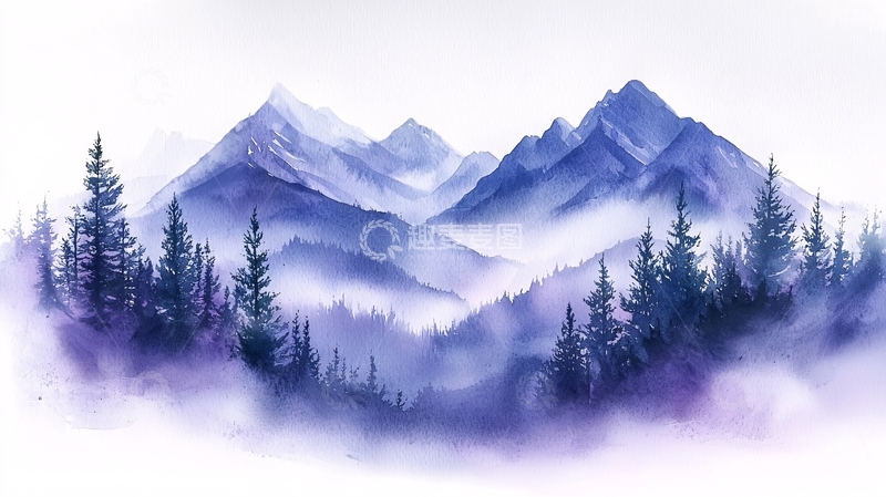 高清大图下载【趣麦麦图】水墨山峰