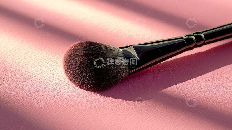 高清大图下载【趣麦麦图】粉色背景上的化妆刷