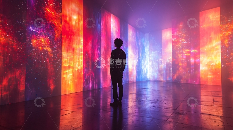 高清大图下载【趣麦麦图】光影艺术装置