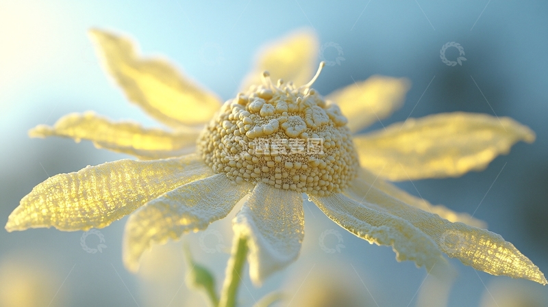 高清大图下载【趣麦麦图】阳光下的淡黄色花朵