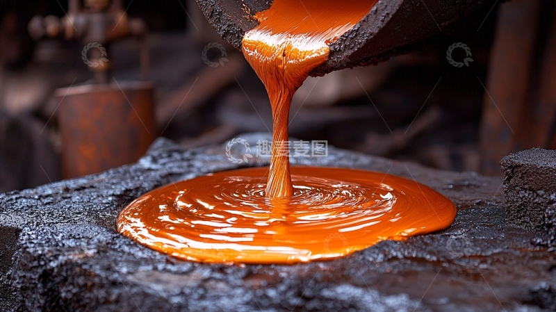 高清大图下载【趣麦麦图】熔融金属倾倒