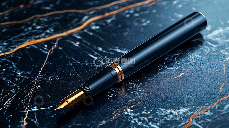 高清大图下载【趣麦麦图】黑色钢笔