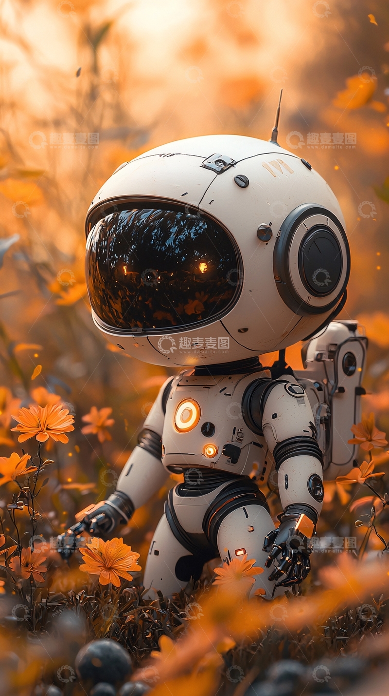 高清大图下载【趣麦麦图】可爱机器人