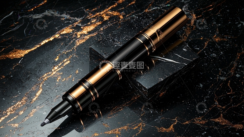 高清大图下载【趣麦麦图】黑色金色钢笔