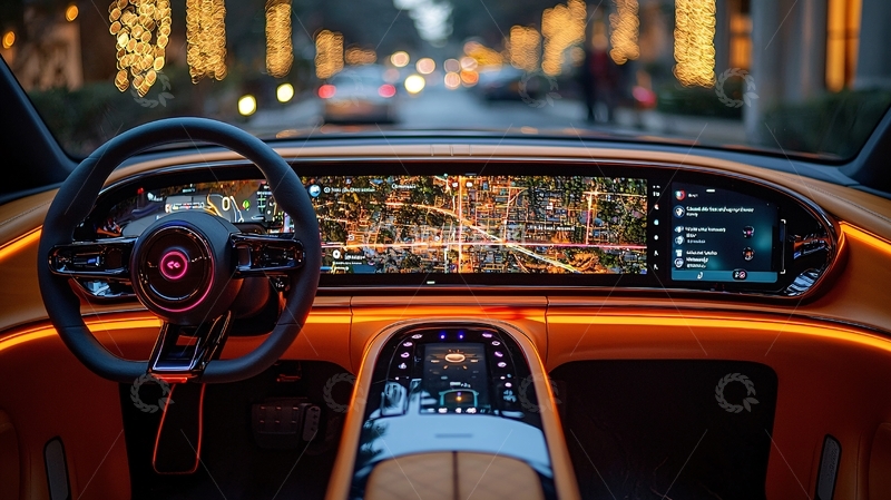 高清大图下载【趣麦麦图】极简未来感汽车内饰