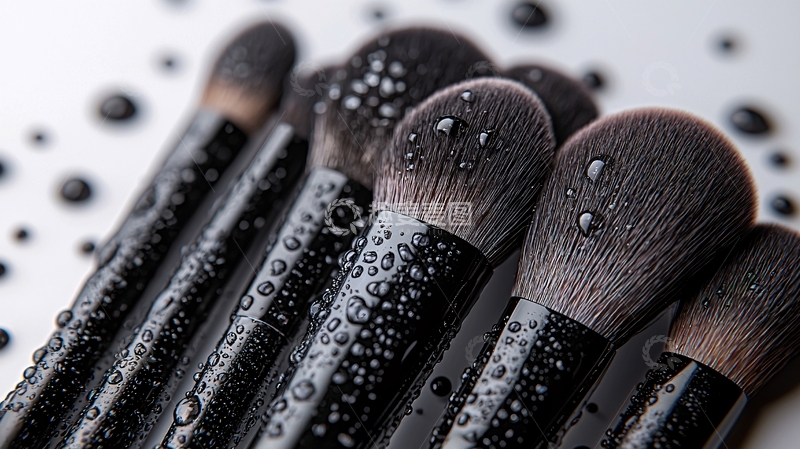 高清大图下载【趣麦麦图】黑色刷子水滴特写