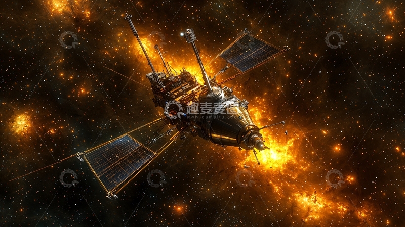 高清大图下载【趣麦麦图】宇宙飞船爆炸燃烧