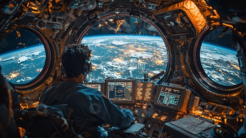 高清大图下载【趣麦麦图】太空舱内景