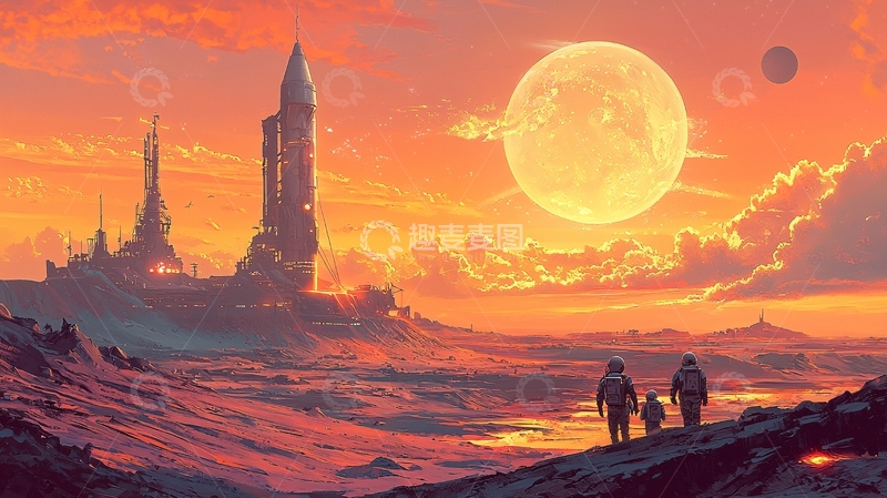 高清大图下载【趣麦麦图】火星基地6