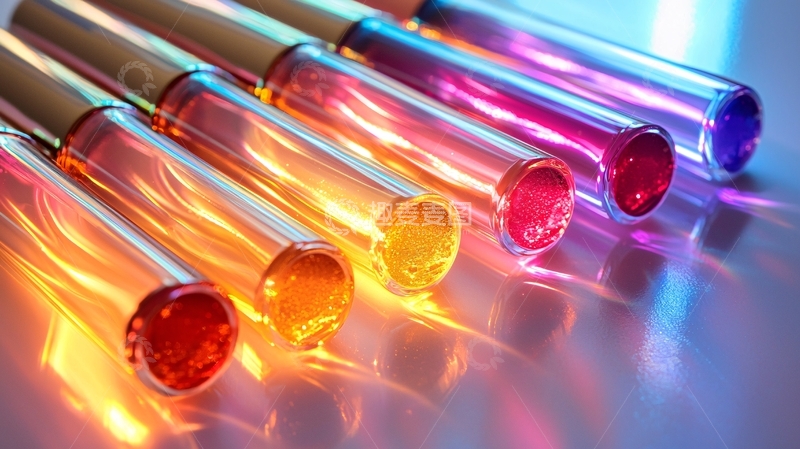 高清大图下载【趣麦麦图】七彩唇膏光泽质感