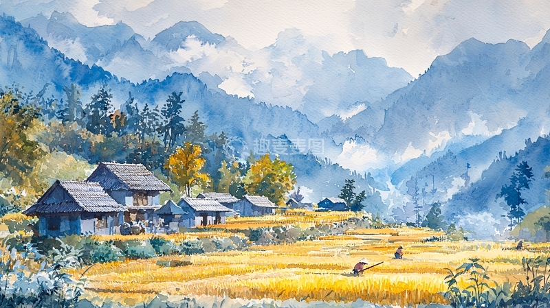 高清大图下载【趣麦麦图】水彩画