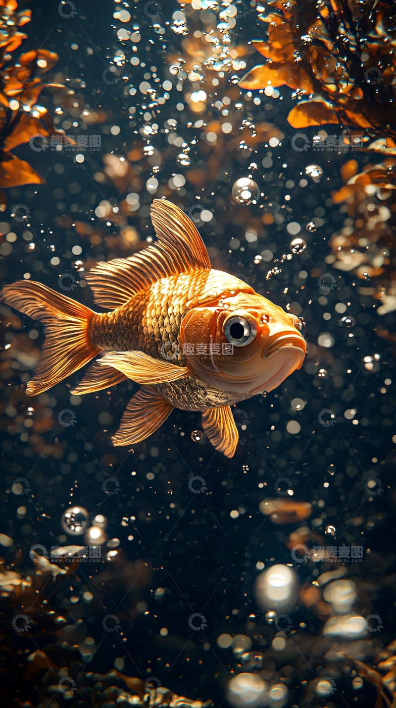 高清大图下载【趣麦麦图】水中金鱼