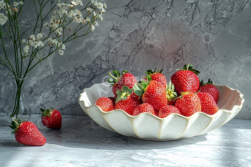 高清大图下载【趣麦麦图】草莓静物特写