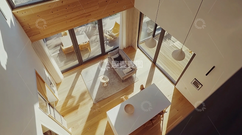 高清大图下载【趣麦麦图】现代简约住宅室内俯瞰图