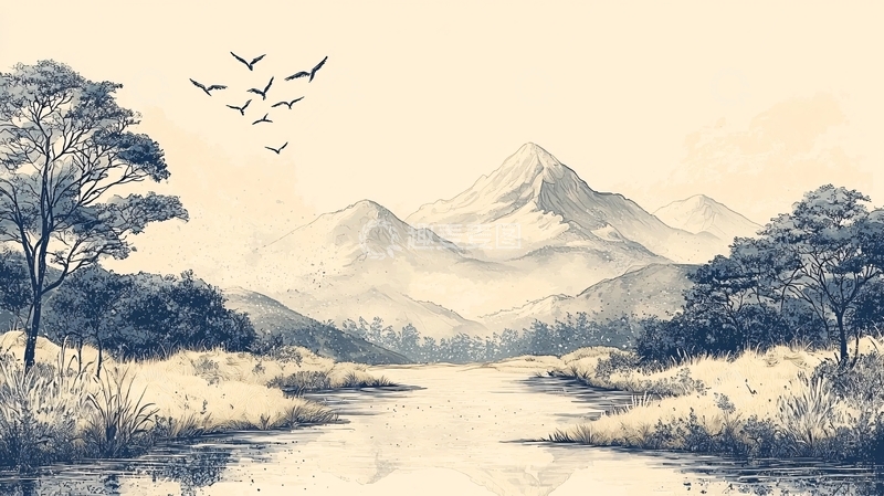 高清大图下载【趣麦麦图】水墨画