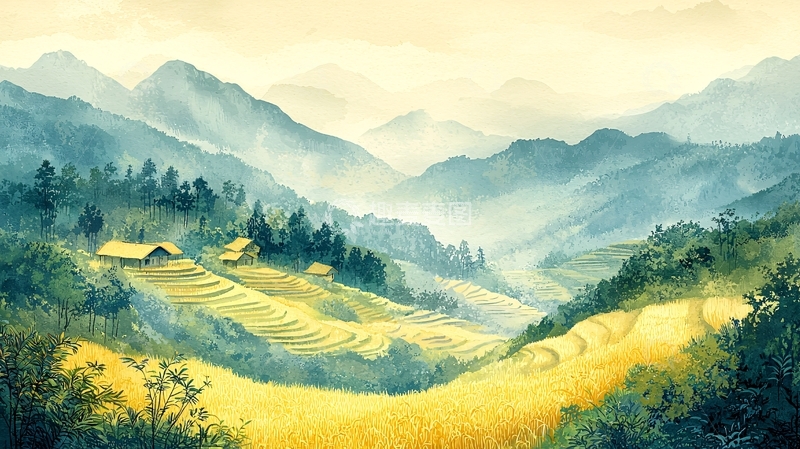 高清大图下载【趣麦麦图】水彩画