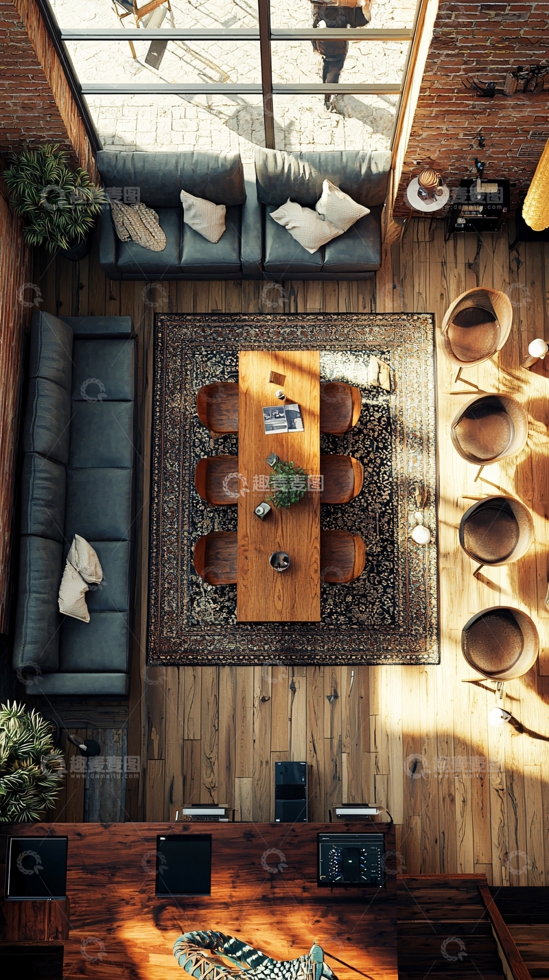 高清大图下载【趣麦麦图】loft公寓鸟瞰图