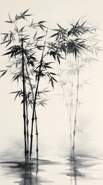 水墨竹子