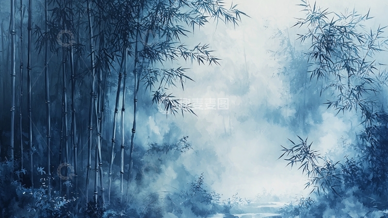 高清大图下载【趣麦麦图】水墨青竹