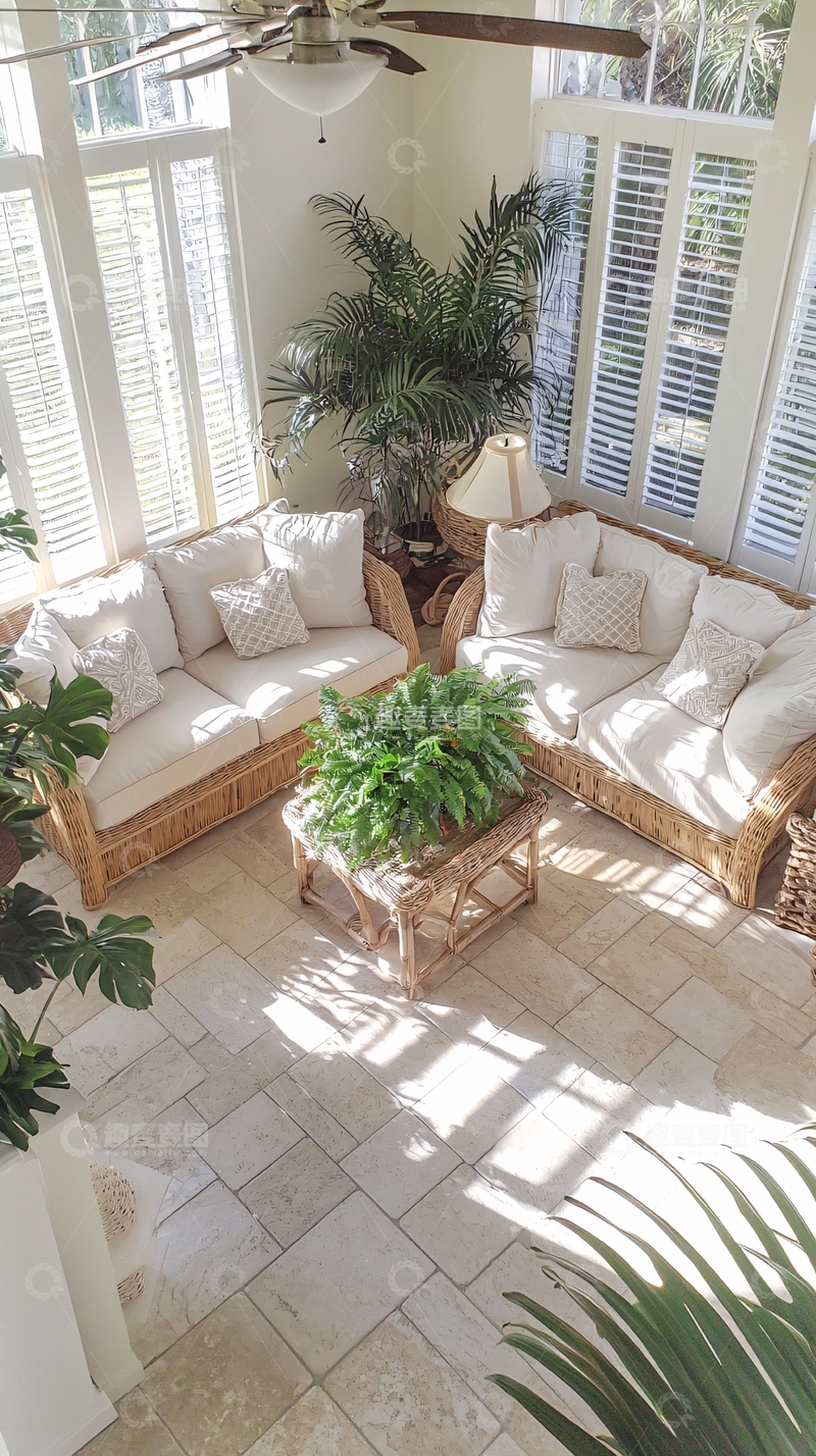 高清大图下载【趣麦麦图】阳光房客厅