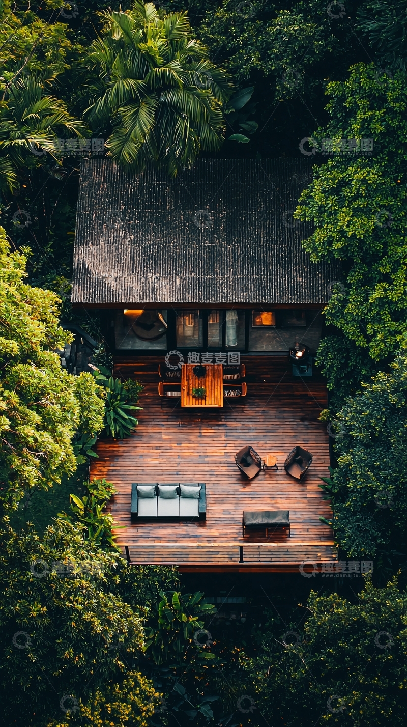 高清大图下载【趣麦麦图】树林中的木屋