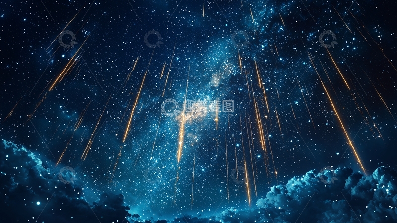 高清大图下载【趣麦麦图】星空流星雨