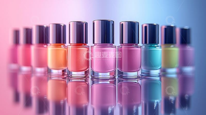 高清大图下载【趣麦麦图】彩色指甲油瓶