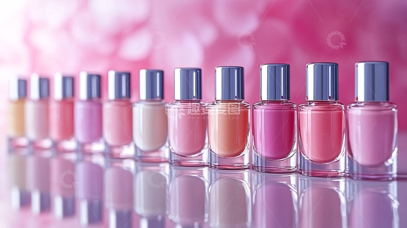 高清大图下载【趣麦麦图】粉色系指甲油