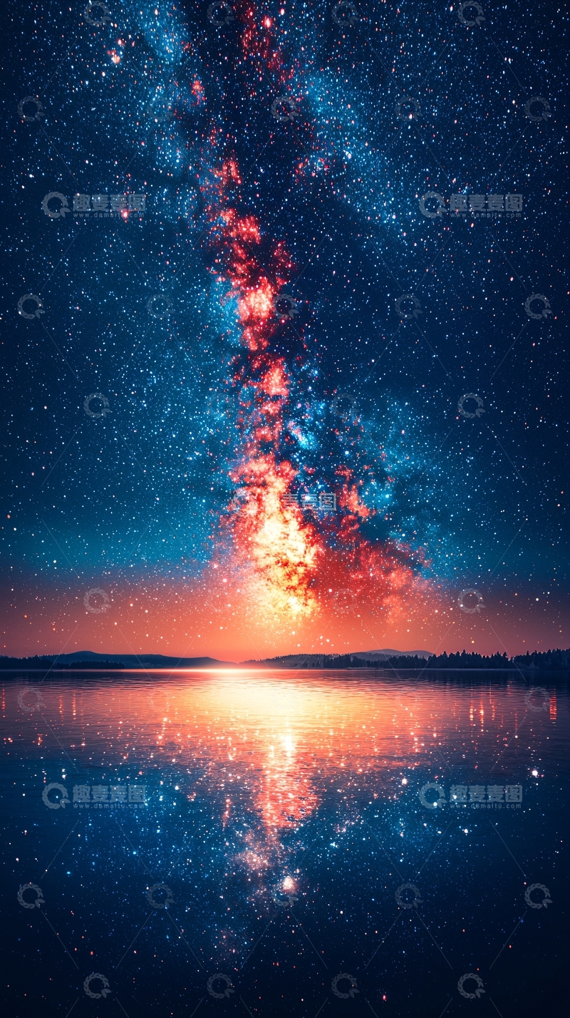 高清大图下载【趣麦麦图】星空倒影