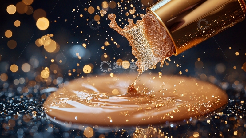 高清大图下载【趣麦麦图】粉底液倾倒瞬间