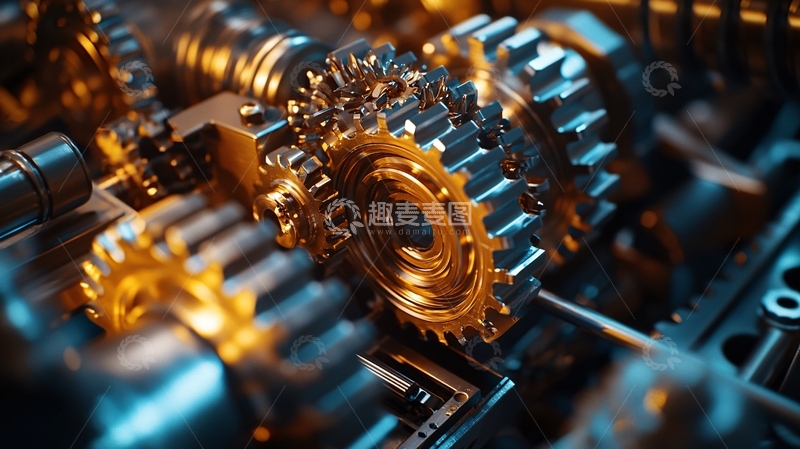 高清大图下载【趣麦麦图】齿轮金属机械精密运作