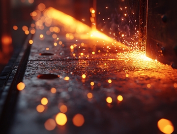 金属切割火花四溅