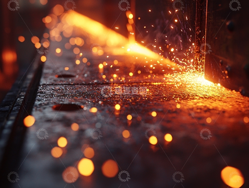 高清大图下载【趣麦麦图】金属切割火花四溅