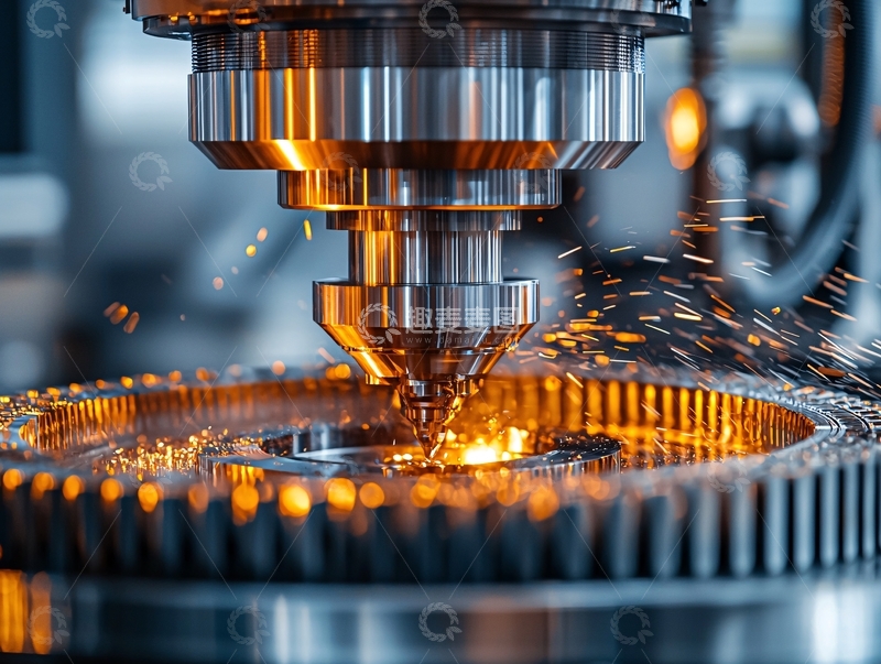 高清大图下载【趣麦麦图】金属齿轮被精密加工