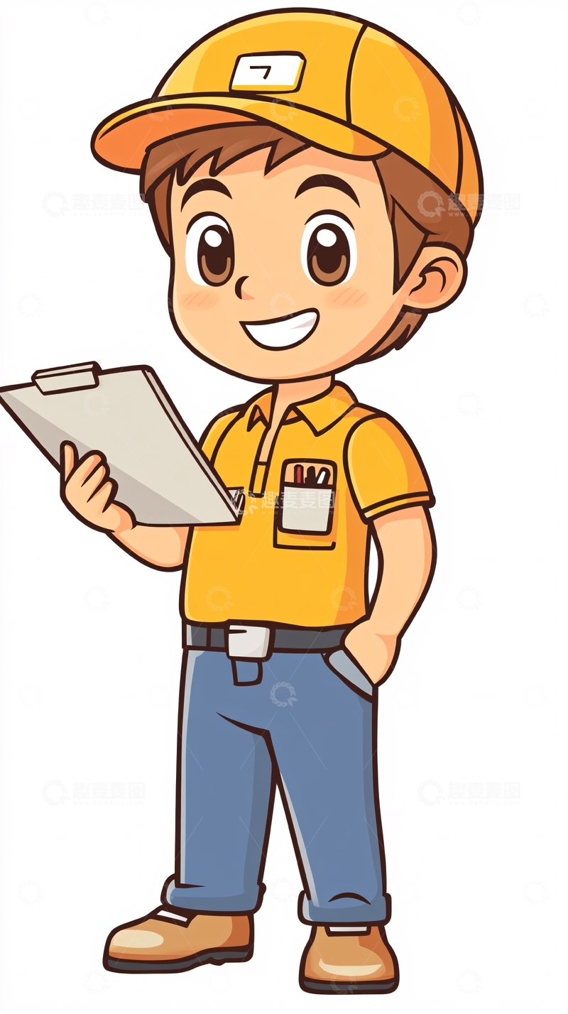 高清大图下载【趣麦麦图】卡通送货员