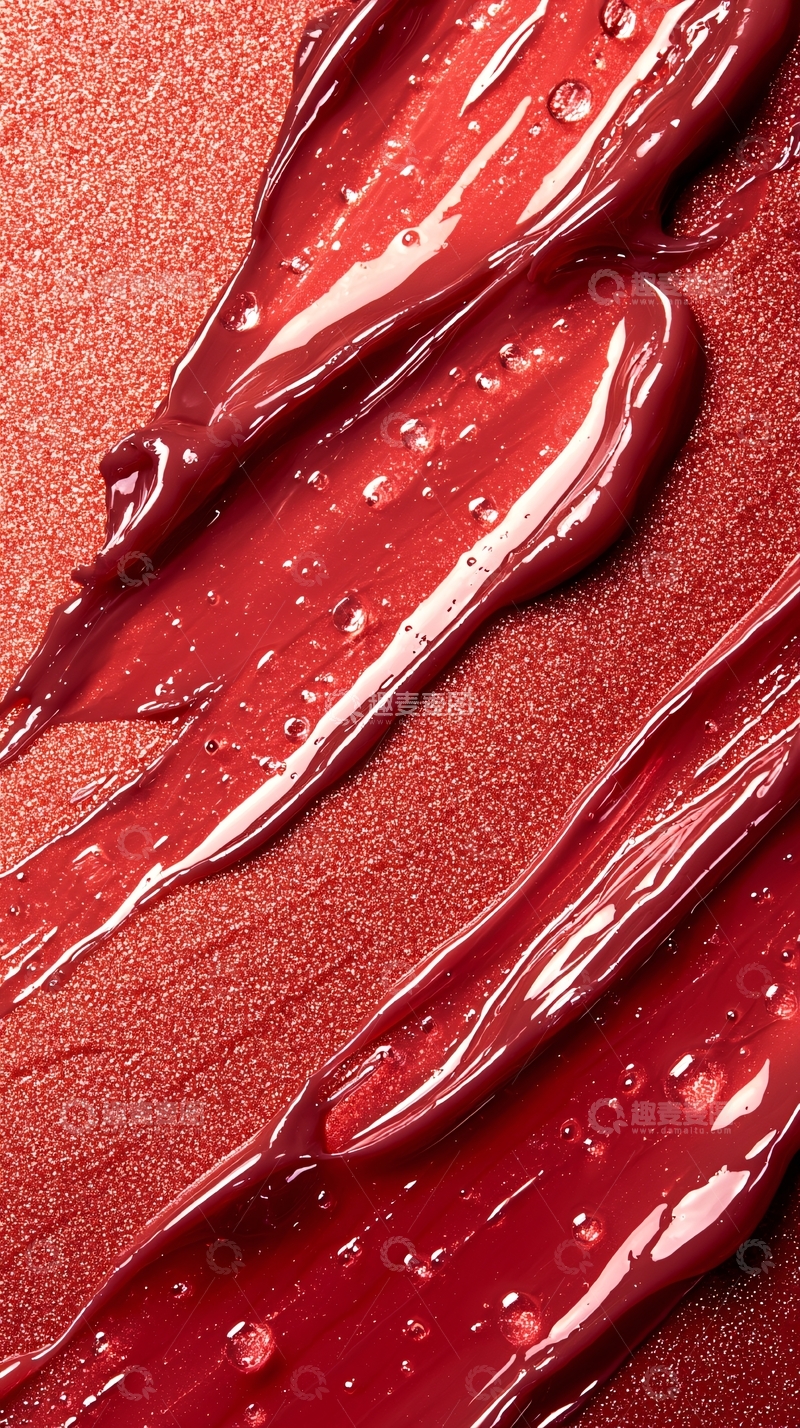 高清大图下载【趣麦麦图】口红质地膏体涂抹特写