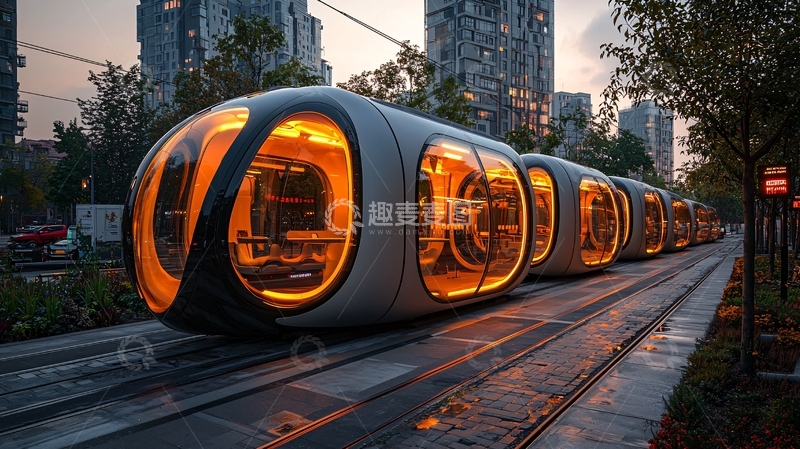 高清大图下载【趣麦麦图】城市未来交通系统