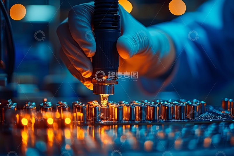 高清大图下载【趣麦麦图】电子元件组装特写