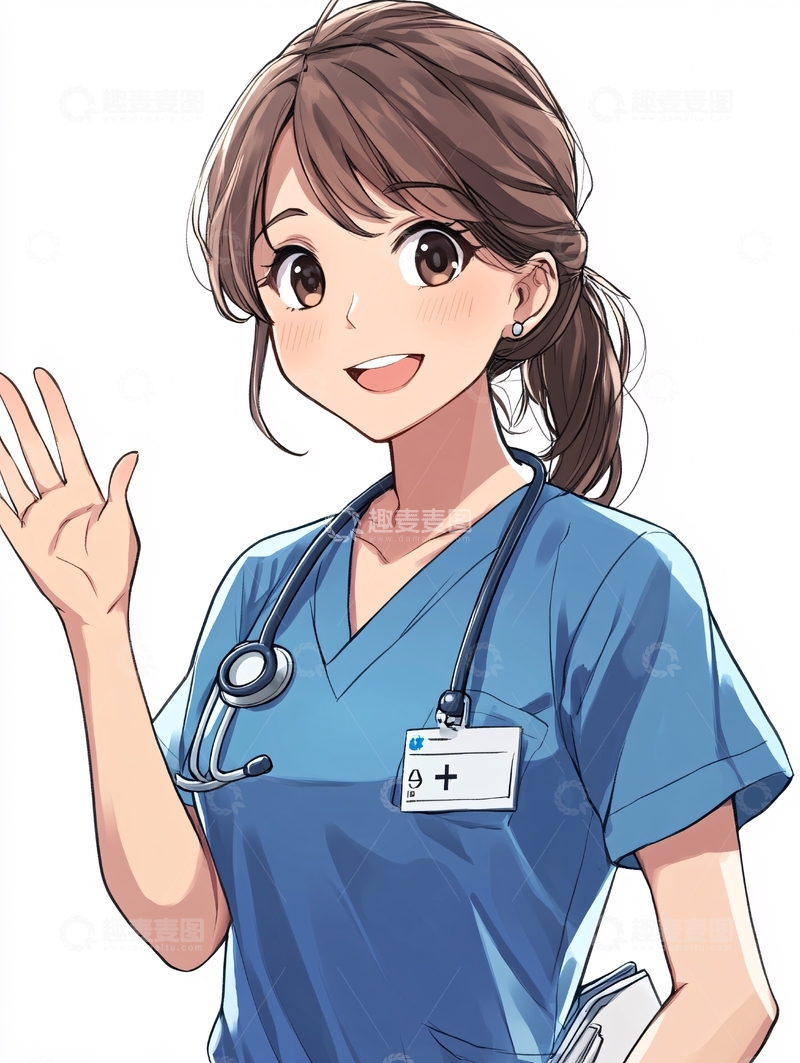 高清大图下载【趣麦麦图】微笑护士