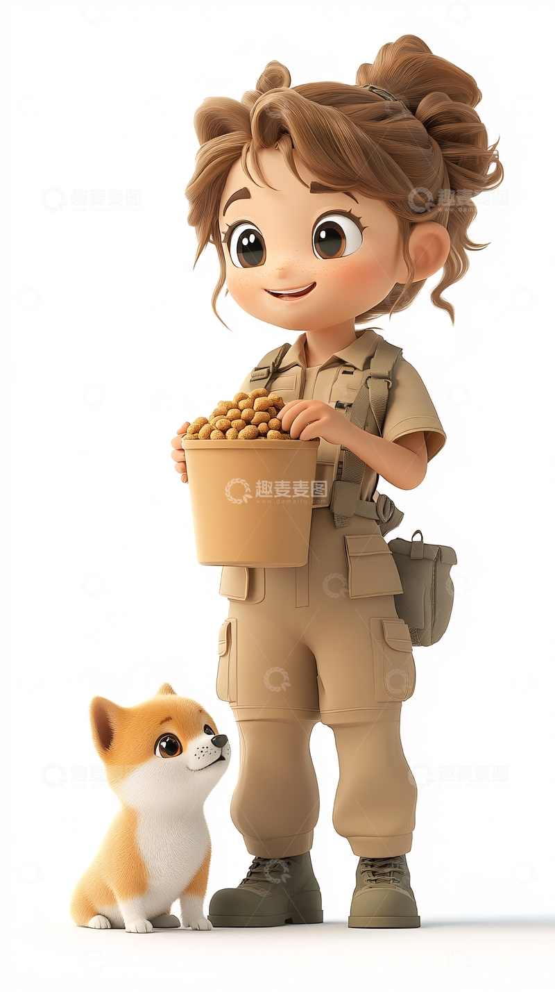 高清大图下载【趣麦麦图】卡通女孩63